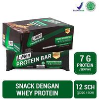 Gambar L-MEN PROTEIN BAR CRUNCHY CHOCOLATE 12 SACHET (7G PROTEIN / SERVING) - CAMILAN RENDAH LEMAK DENGAN WHEY PROTEIN BERKUALITAS dari ErlansyahStore undefined 1 Tokopedia