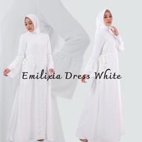 Gambar ZOYA Emilixia Dress White - Baju Pakaian Muslim Wanita Dress Gamis Polos Wudhu & Busui Friendly - S dari Zoya Jababeka Cikarang undefined 2 Tokopedia