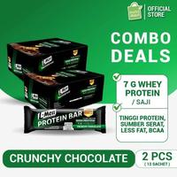Gambar TWIN PACK - L-MEN PROTEIN BAR CRUNCHY CHOCOLATE 12 SACHET (7G PROTEIN / SERVING) - CAMILAN RENDAH LEMAK DENGAN WHEY PROTEIN BERKUALITAS dari ErlansyahStore undefined 1 Tokopedia