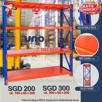 Gambar Shelving Rack / Rak Besi / Rak Arsip Heavy Duty / Rak Arsip / Rak Barang / Rak Gudang Barang Berat Uno SGD 200 SGD 300 - SGD 200 dari TOKO SURABAYA PLG undefined 2 Tokopedia