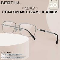 Gambar Bertha Frame Kacamata Lensa Plano Bahan Titanium Model Kotak Simple Trendy Terbaru  Fashion Pria Wanita Bisa Minus 2390 - GOLD, FRAME SAJA dari Bertha Indonesia undefined 2 Tokopedia