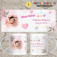 Gambar Mug Custom Untuk Acara Baby Shower / Kelahiran Bayi Bisa Cetak Print Foto / Tulisan Sesuai Permintaan / Sablon Mug Coating Custom Untuk Souvenir Hadiah Kelahiran Bayi Bisa Eceran Dan Jumlah Besar dari Andrew Souvenir undefined 2 Tokopedia