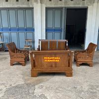 Gambar Kursi/Meja Tamu kayu jati motif semut dengan formasi 3211 dari NUSANTARA FURNITURE undefined 1 Tokopedia
