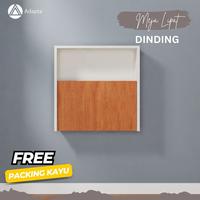 Gambar Meja Lipat Rak dinding minimalis - Meja Rak Tempel Ambalan Gantung Melayang  - RUTH - E12 - Hitam dari adapta.id undefined 5 Tokopedia