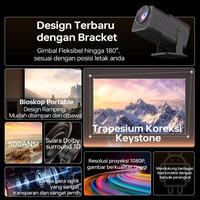 Gambar 【Libero Proyektor】 SKY Series K5 Pro- 500 ANSI 1080P-Android 11.0 Smart Portable dari LIBERO PROJECTOR undefined 2 Tokopedia