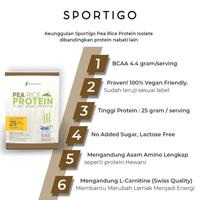 Gambar Sportigo Vegan Plant Protein - Pea Rice Only - Pea Rice Protein Isolate Powder 455g dari Favorit Qu undefined 5 Tokopedia