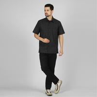 Gambar Kemeja Ethan White Lengan Pendek Print Triangle Black - L dari Ethan White undefined 5 Tokopedia