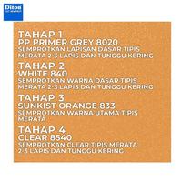 Gambar Cat Semprot Pylox Diton 300cc Solid Colors Sunkist Orange 833 - 8020 PRMR GREY dari LUXE HOME ID undefined 3 Tokopedia