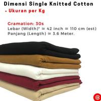 Gambar COTTONGRAM Kain Kaos Bahan Cotton Combed Tencel per Kg - Latte, 500g Kain Saja dari Adang Majujaya undefined 4 Tokopedia