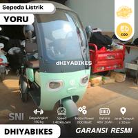 Gambar sepeda listrik roda 3 tiga dewasa Tora Yoru 800watt garansi dari Dhiya Bikes undefined 2 Tokopedia