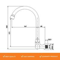 Gambar FRUD IR4612 Keran Plastic Pillar Sink / Kran Air Plastik Cuci Piring dari SUPER BANGUN JAYA undefined 4 Tokopedia