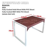 Gambar Dining Table Modern DTM Minimalis Meja Makan 4 kursi 6 kursi natural color Cream Premium Meja Apartemen Restoran - Marmer dari Toko Marga Jaya Furniture_NEW undefined 2 Tokopedia