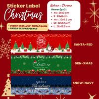 Gambar Sticker Toples Natal Label Merry Christmas stiker label toples hampers Hapunni - SANTA-RED, 32x3cm dari Hapunni Collection undefined 3 Tokopedia