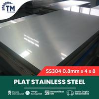 Gambar Harga Plat Stainless Steel SS 304 Tebal 0.8mm x 4x8 Feet / 1200x2400 mm / 120x240 cm / 1,2x2,4 Meter  SNI Sertifikat Tebal dan Ukuran Per lembar Sesuai Spek - Ready SS SUS 316 201 dari TOP MATERIAL undefined 1 Tokopedia