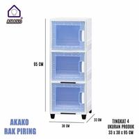 Gambar Akako Rak Piring Susun 3 Lemari Laci Dapur Tertutup Pintu Tempat Penyimpanan Mangkok Gelas Dengan Nampan Pembuangan Air Dish Dryer Kitchen Plastik dari MiracleStar undefined 1 Tokopedia