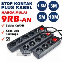 Gambar Stop Kontak Arde Hitam SNI Colokan Listrik Kuningan 5, 4, 3 Lubang. Stop Kontak Kabel 1,5 - 3 - 5 - 10 meter + saklar Tembaga - 4 Lubang, 1.5 Meter dari Solusi Listrik Murah undefined 1 Tokopedia