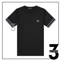 Gambar Fred Perry Striped Cuff Sleeve Tee Black Original / Kaos Fred Perry Original dari Threeger Store undefined 1 Tokopedia