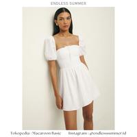 Gambar White Lovely Dress - White Summer Mini Dress Wanita - S dari Macaroon Basic undefined 4 Tokopedia