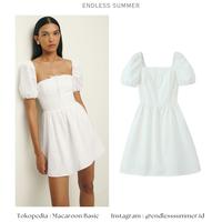 Gambar White Lovely Dress - White Summer Mini Dress Wanita - S dari Macaroon Basic undefined 1 Tokopedia
