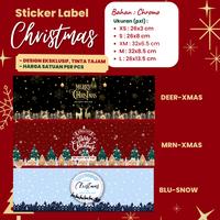 Gambar Sticker Toples Natal Label Merry Christmas stiker label toples hampers Hapunni - SANTA-RED, 32x3cm dari Hapunni Collection undefined 1 Tokopedia