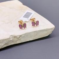 Gambar Anting Wanita Model Tusuk Pita Cat Ungu Rosegold 17K-Toko Mas ABC Pasko dari Toko Emas ABC Pasko undefined 2 Tokopedia