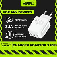 Gambar Charger 3 USB Port 3.1A Fast charge multi usb dari viralofficialstore undefined 4 Tokopedia