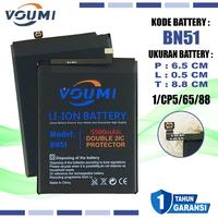 Gambar VOUMI Baterai BN-51 BN51 Battery Double IC Power high Capacity Compatible Hp Xiaomi Redmi 8 / 8A / 8A Pro dari Hard Workerr undefined 1 Tokopedia
