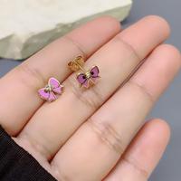 Gambar Anting Wanita Model Tusuk Pita Cat Ungu Rosegold 17K-Toko Mas ABC Pasko dari Toko Emas ABC Pasko undefined 1 Tokopedia