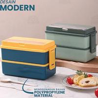 Gambar Lunch Box Rantang 2 Susun 1300ml Aesthetic Tempat Bekal Tempat Makan Anak Dewasa Garpu Sendok Plastik - BIRU TWO TONE dari Stainleestell undefined 2 Tokopedia