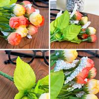 Gambar Bunga Hias Plastik Buket Mawar Rose Kuncup Dekorasi Acara Indoor Outdoor Artificial Mini - Putih dari UNICO.indonesia undefined 3 Tokopedia