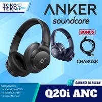 Gambar Anker Soundcore Q20i / Q20 i Bluetooth Headphones with Mic Hi-Res Hybrid ANC Headset with Noise Cancelling Wireless Headphone Over-the-Ear Headphones - Black dari TokoTeknoPro undefined 1 Tokopedia