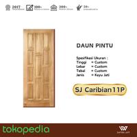 Gambar Pintu Kayu Jati Lokal SJ Napoleon 02 80x210 cm - Desain Megah & Kualitas Premium! - 80x210x3 cm, Kelas A dari Safira Jati undefined 4 Tokopedia