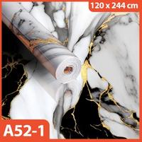 Gambar Wallpaper motif 3D marmer gold dinding marble 1 roll 1,2 x 2,44m foam pvc vinyl  A52 - A52-1 dari Wijaya Makmur Interior undefined 3 Tokopedia