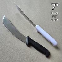 Gambar Pisau Dapur Serbaguna Lengkung/bengkok 7 INC Gagang Putih/Hitam (Warna Random) L7032 dari TAKE TOOLS undefined 1 Tokopedia