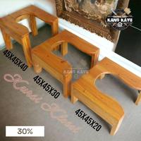 Gambar BRANDED Kursi toilet jongkok Kursi wc duduk pobel kursi kloset duduk bahan kayu Tinggi 2cm - 45x45x20cm dari andreannmal undefined 2 Tokopedia