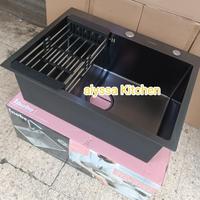 Gambar Bak cuican piring INOBE 6045 hitam kitchen sink saja tirisan tarik dari elinmahfud undefined 1 Tokopedia