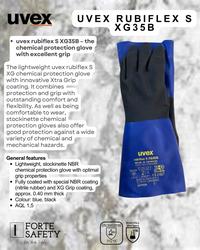 Gambar uvex rubiflex S XG35B chemical protection glove - 8 dari Forte Safety undefined 1 Tokopedia
