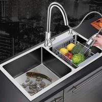 Gambar Kitchen Sink Stainless 8245/Bak Cuci Piring Staiess 2 lubang Kotak - P KRAN FLEKSIBE dari elinmahfud undefined 2 Tokopedia