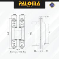 Gambar Paloma engsel tanam engsel invisble hitam black || ihp 322 dari PINANGSIA MAS POLIM undefined 3 Tokopedia
