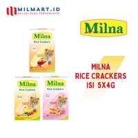 Gambar MILNA RICE CRACKERS 4G X 5'S CAMILAN BAYI MAKANAN ANAK SNACK BABY - APPLE ORANGE dari milmart.id undefined 1 Tokopedia