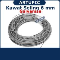 Gambar Kawat Seling 6 mm Kawat Selling Sling Baja Galvanise Wire Rope 6mm dari Artupic Peralatan Peternakan undefined 3 Tokopedia