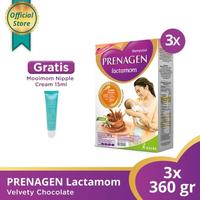 Gambar Buy 3 Prenagen Lactamom Velvety Choco 360Gr Free Mooimom Nipple Cream dari EttanMarket undefined 1 Tokopedia