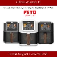Gambar MITO Air Fryer AF6 Smart AI-Fryer Digital, Low Watt, 5L Semi Transparan, Touch Screen LED - Abu-abu dari winstoreidd undefined 1 Tokopedia