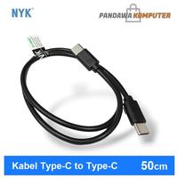 Gambar Kabel USB Type C to Type C 50cm Male to Male Tipe C NYK 50 cm Data Charger dari Pandawa Komputer undefined 1 Tokopedia