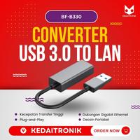 Gambar Converter USB to LAN BAFO GIGABIT 3.0 Ethernet RJ45 1000 Mbps Black dari Kedaitronik undefined 2 Tokopedia