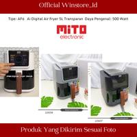 Gambar MITO Air Fryer AF6 Smart AI-Fryer Digital, Low Watt, 5L Semi Transparan, Touch Screen LED - Abu-abu dari winstoreidd undefined 3 Tokopedia