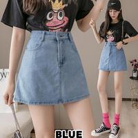 Gambar PREMIUM KARAKOREA 6153 Momoland Denim Skirt Rok Rok Mini Rok Pendek/Rok wanita/Rok Korea/Rok wanita/rok jumbo/ootd rok / wanita kece/ hhwaist/rok korean style dari andreannmal undefined 3 Tokopedia