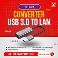 Gambar Converter USB to LAN BAFO GIGABIT 3.0 Ethernet RJ45 1000 Mbps Black dari Kedaitronik undefined 3 Tokopedia