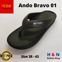 Gambar H&N Online Shop - Sandal Ando BRAVO 01 - Sandal Jepit - Sangat Ringan - SIZE 38 - 43 - Abu, 41 dari H&N Online Shop undefined 3 Tokopedia