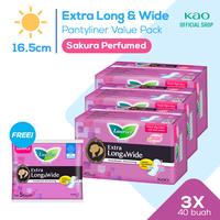 Gambar Laurier Extra Long & Wide 40s Triplepack +Gift - Pantyliner Perfumed dari KAO Indonesia undefined 1 Tokopedia